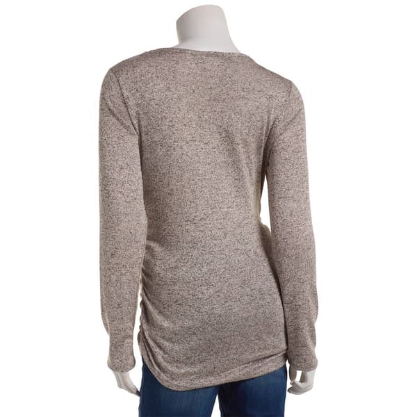 Womens Maternity Due Time Long Sleeve Cinch Shirt