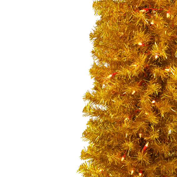 Northlight 6ft. Pre-Lit Pencil Tinsel Artificial Christmas Tree