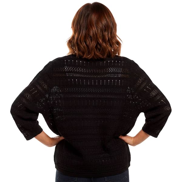 Plus Size 89th & Madison 3/4 Sleeve Pointelle Shrug