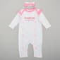 Baby Girl &#40;NB-9M&#41; Bebe Paint Splatter Jumpsuit w/ Headband - image 1