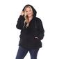 Plus Size White Mark Hooded Sherpa Jacket - image 1