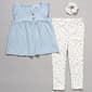 Toddler Girl René Rofé® Solid Peplum Top & Floral Leggings Set - image 2