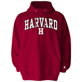 Mens Harvard Mascot One Pullover Fleece Hoodie