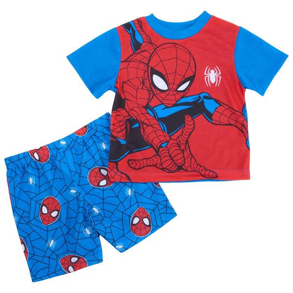 Toddler Boy Spider-Man Web Shorts Sleep Set - image 