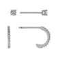 Athra Sterling Silver Cubic Zirconia Stud & Hoop Earring Set - image 1