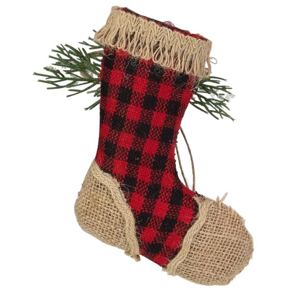 Northlight Seasonal 5.75in. Burlap Christmas Stocking Ornament