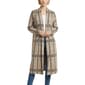 Petite NY Collection 3/4 Sleeve Houndstooth Long Cardigan - image 1