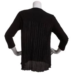 Womens 89th &amp;Madison 3/4 Sleeve Mixed Media Blouse