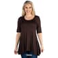 Womens 24/7 Comfort Apparel Elbow Sleeve Swing Tunic Top - image 4