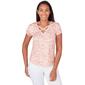 Petite Emaline Key Items Short Sleeve Leafy Tee w/Strap Detail - image 1
