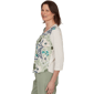 Petite Alfred Dunner Indigo Girls Floral Sequin Blouse - image 4