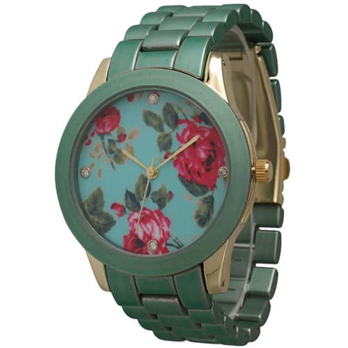 Womens Olivia Pratt Colored Metal Watch -13575MINT - image 