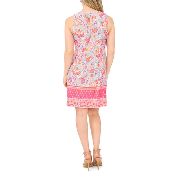 Petite MSK Sleeveless Floral Keyhole Back Shift Dress