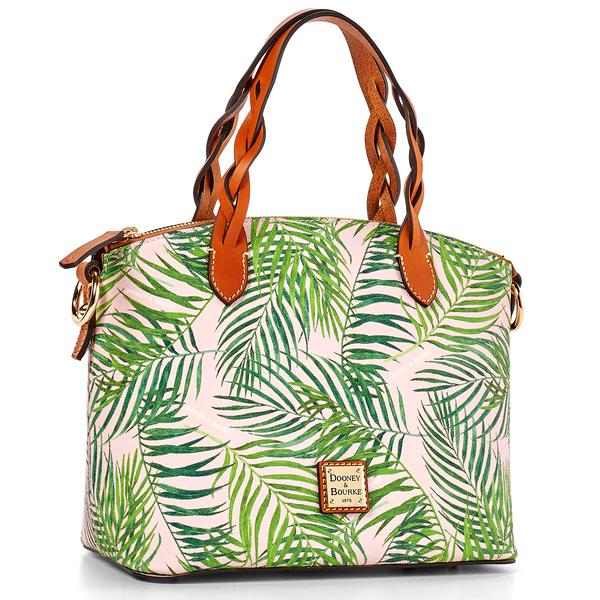 Dooney & Bourke Siesta Key Celeste Palm Leaf Satchel - image 