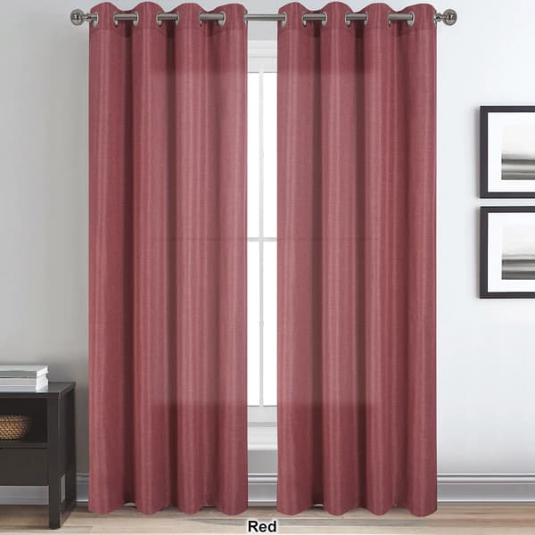 Modern Antiquity Faux Linen Grommet Panel Curtain