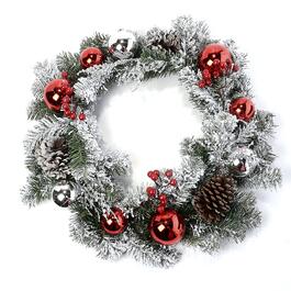 24in. Life-Like Frosted Pine Wreath