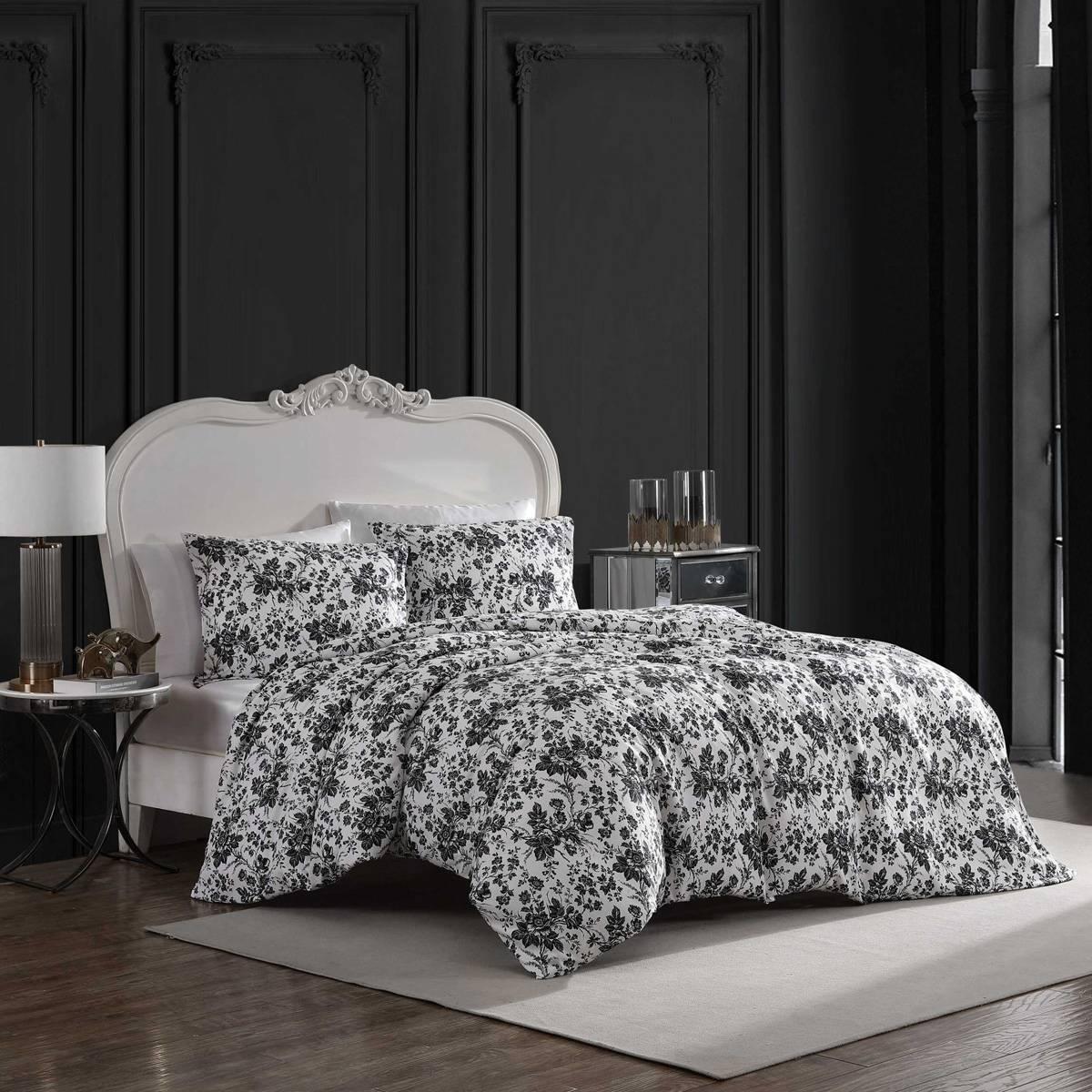 Betsey Johnson Betseys Toile Microfiber Duvet Cover Set