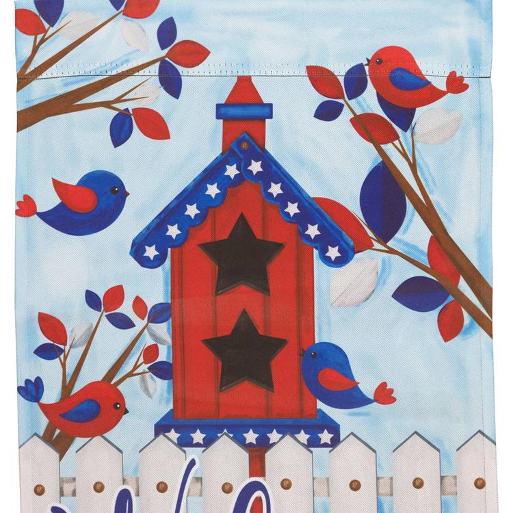 Northlight Seasonal Patriotic Birds "Welcome" Garden Flag