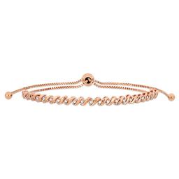 Diamond Classics(tm) Sterling Silver & Pink 1/4ctw. Bracelet