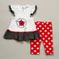 Baby Girl &#40;12-24M&#41; Rare Editions Ladybug Tunic & Dot Pants Set - image 1