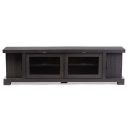 Baxton Studio Viveka 70in. Wood TV Cabinet with 2 Glass Doors