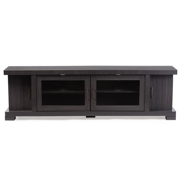 Baxton Studio Viveka 70in. Wood TV Cabinet with 2 Glass Doors