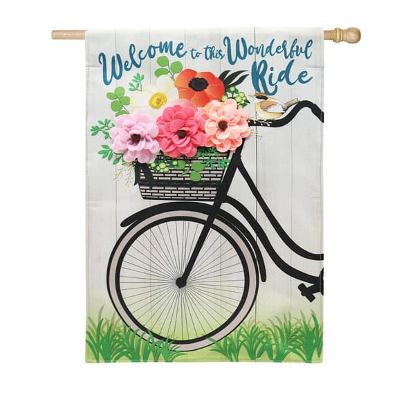 Evergreen Wonderful Ride Garden Flag - image 