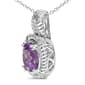 Haus of Brilliance Sterling Silver Purple Amethyst Drop Pendant - image 3