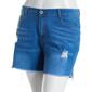Juniors Plus California Vintage Distressed & Frayed Denim Shorts - image 3