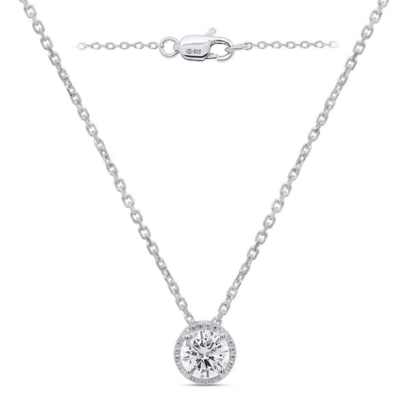 Nova Star® Sterling Silver & Lab Grown Diamond Earrings & Pendant