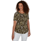 Petite Emaline Key Items Short Sleeve Round Neck Abstract Tee - image 1