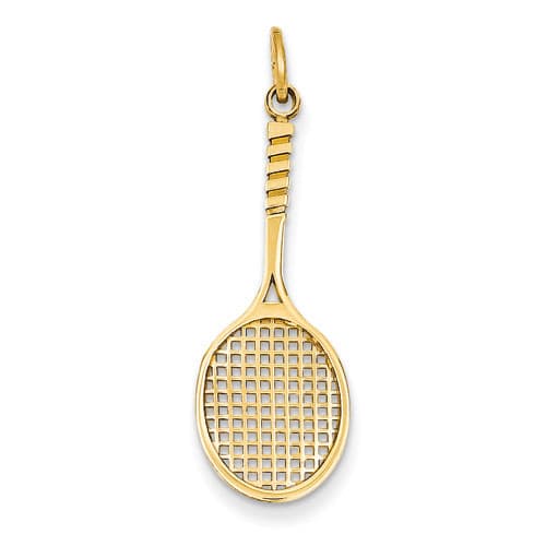 Gold Classics&#40;tm&#41; 14kt. Gold Tennis Racquet Charm - image 