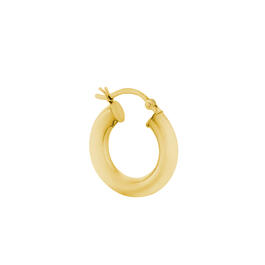 14kt. Gold over Brass 20mm Hi-Polished Tube Hoop Earrings