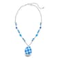 Ruby Rd. Silver-Tone 3 Row Shell Overlay Pendant Necklace - image 1
