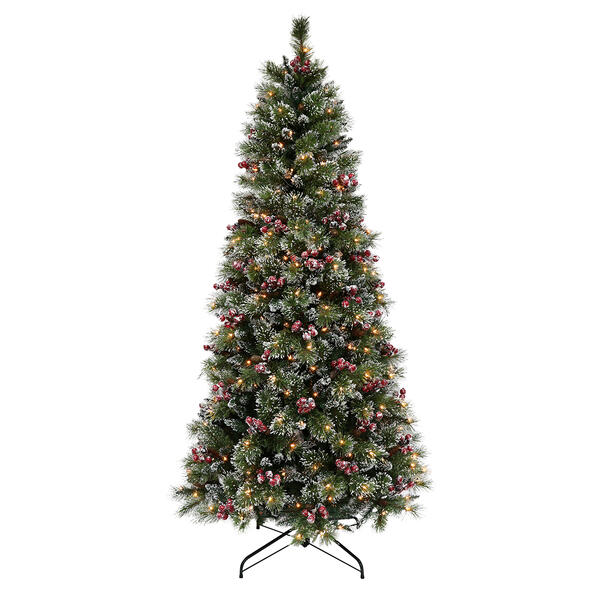 Puleo International 7ft. Life-Like Slim Cashmere Christmas Tree - image 
