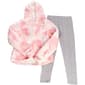 Girls (7-16) RBX Tie Dye Fleece Hoodie w/ Marled Leggings - image 1