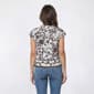 Womens Como Blu Extended Dolman Sleeve Tie Hem Floral Blouse - image 2