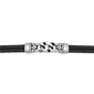 Mens Lynx Stainless Steel & Braided Genuine Leather Bracelet - image 2