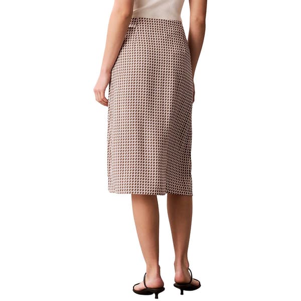 Womens Calvin Klein Zipper Tile Scale Midi Skirt