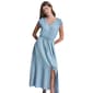 Womens DKNY Jeans Ruch Shoulder V Neck Midi Dress - image 3