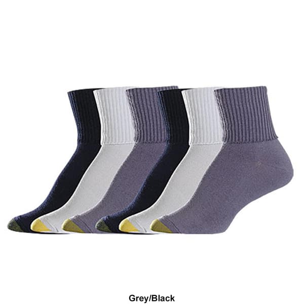 Womens Gold Toe® 6pk. Turn-Cuff Quarter Socks