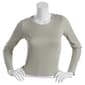 Juniors Poof! Long Sleeve Peach Rib Meet &amp; Greet Crew Neck Tee - image 1
