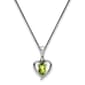 Gemstone Classics&#40;tm&#41; 14kt. Peridot Diamond Heart Pendant Necklace - image 1