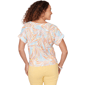 Petite Hearts of Palm Fun in the Sun Leaf Tie Front Blouse - image 1