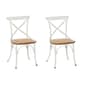 9th & Pike&#40;R&#41; White Metal Farmhouse Dining Chairs - image 1