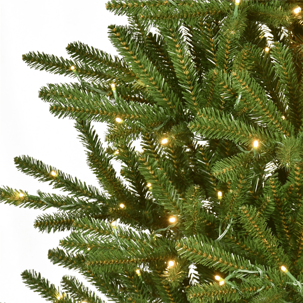 Puleo International 7.5ft. Pre-Lit Slim Mountain View Spruce Tree