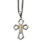 Mens Gentlemen's Classics(tm) Yellow Gold Plated Cross Necklace - image 1