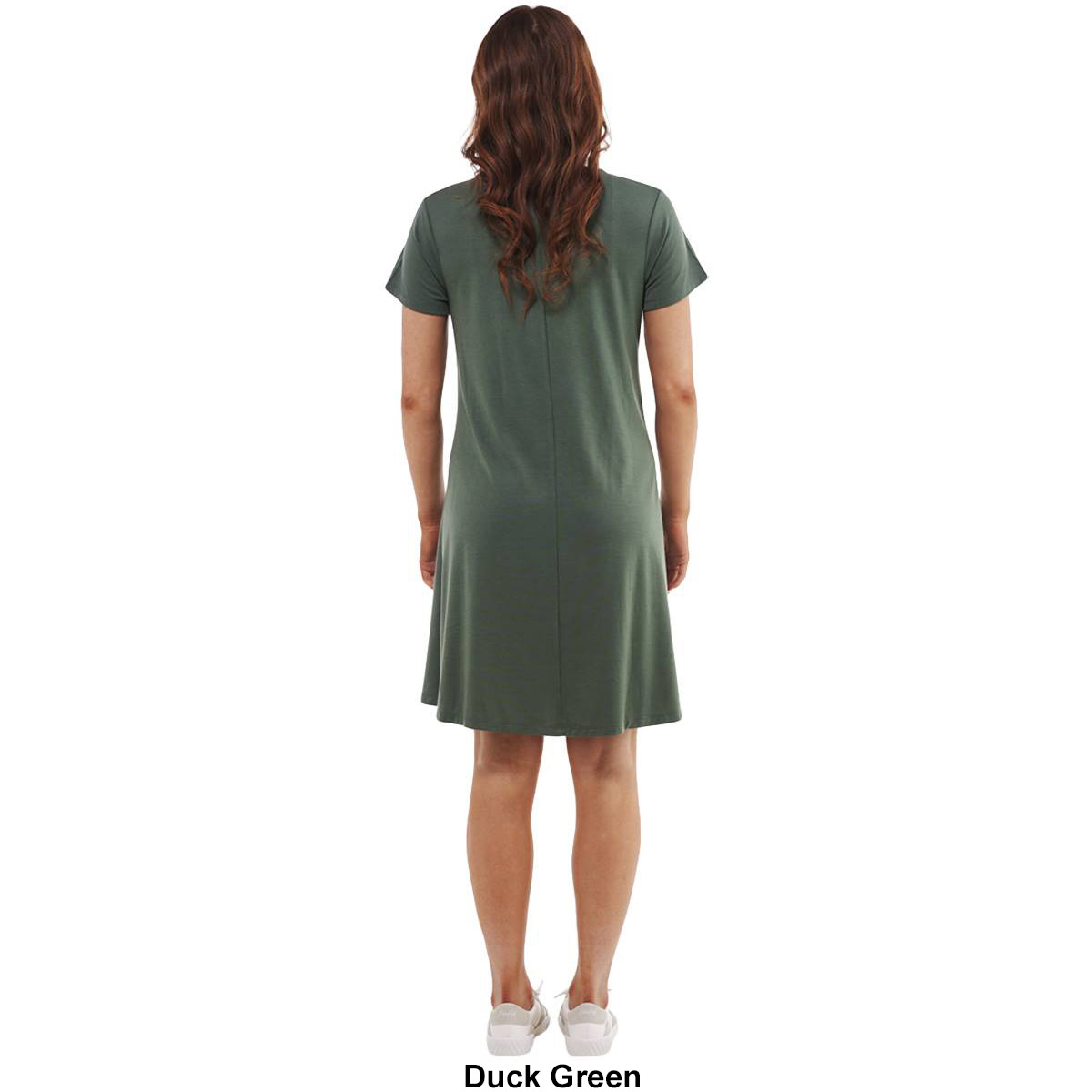 Womens Architect&#174; Short Sleeve Solid A-Line Dress