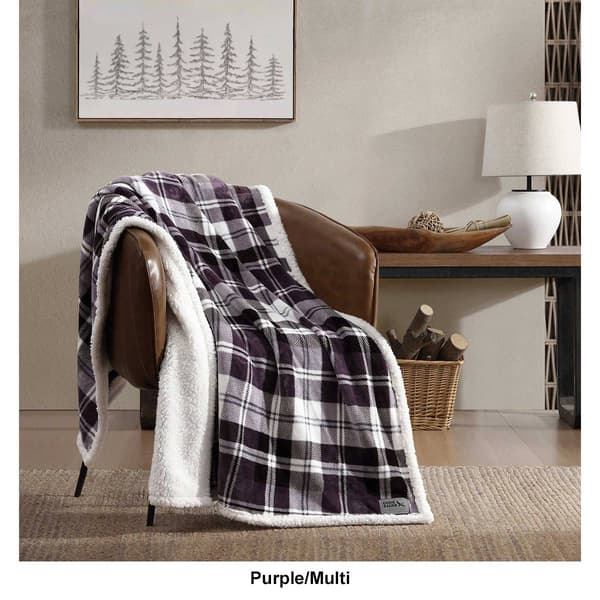 Eddie Bauer Trailhead Plaid Plush-Fleece Reversible Throw