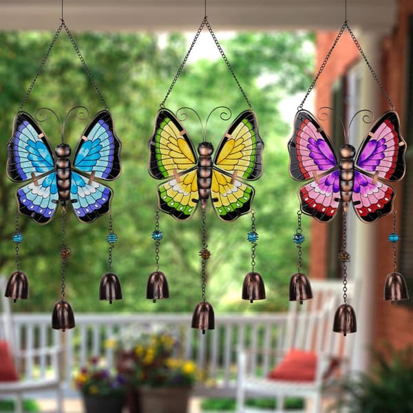 Northlight Seasonal Butterfly Suncatcher Windchimes - Set of 3
